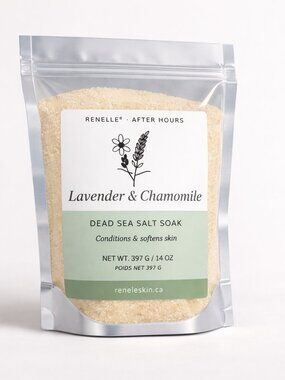 Renelle Dead Sea Salt Bath Soak Lavender Chamomile 14oz